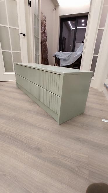 Тумбы и подставки: Комод для одежды, Новый, Без зеркала, МДФ, цвет - Зеленый — 2