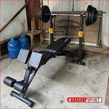 Family sport Полный комплект на фото 43.000с Скамья 4в1 15000 Стойка