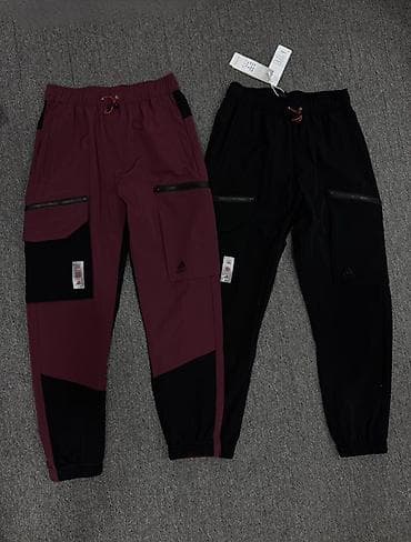 Мужские брюки, XL, 2XL, M, Adidas, Новый, цвет - Красный, Самовывоз