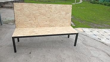 чели: Скамейка Металл, Со спинкой, Без крыши — 1