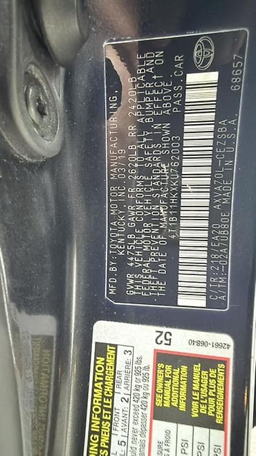 step 2: Toyota Camry: 2019 г., 2.5 л, Автомат, Бензин, Седан — 7