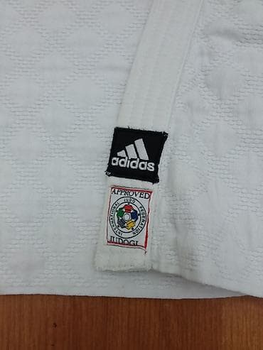 кимано для дзюдо: Мужской спортивный костюм, M, Adidas, Б/у, цвет - Белый, Самовывоз, Платная доставка — 4