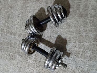 набор гантелей 50 кг в чемодане со сборной штангой: Разборные гантели (пара), хромированные. 20 кг.Район Салиева — 7
