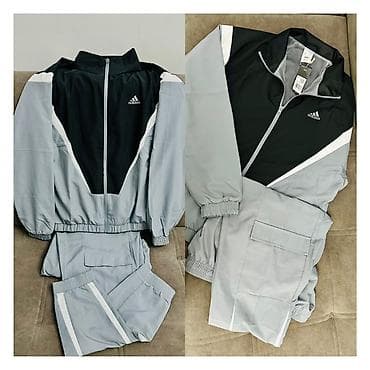 adidas l: Мужской спортивный костюм, L, XL, Adidas, Новый, цвет - Серый, Самовывоз — 1