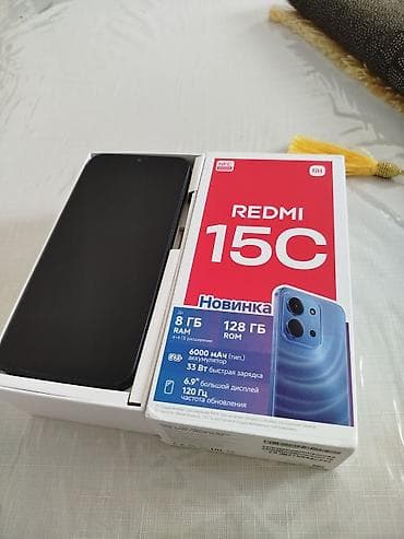 redmi 10 с: Redmi, Redmi 15C, Колдонулган, 128 ГБ, түсү - Кара, 2 SIM — 4