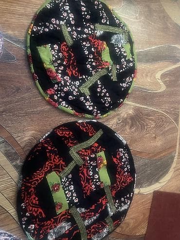 окуу кийим: Круглые текстильные надстульчники подставки коврики набор) — 1