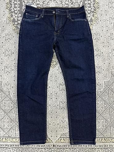 джинсы голубые: Мужские джинсы Levi’s 501, классический тёмно‑синий индиго. - Прямой — 1