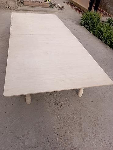 Үй жана бакча: Бүктөмө кошумча коюлган үстөл, Жаңы, Жыгач, түсү - Саргыч боз — 2