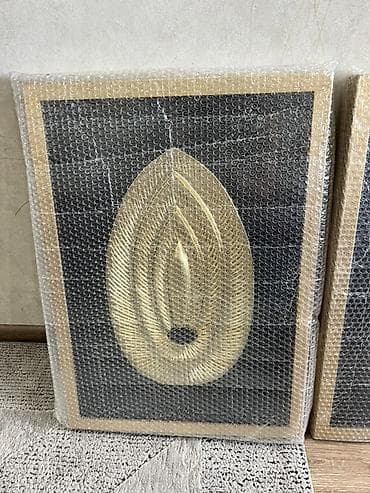 Сандыктар: Настенные картины (набор из 3 штук) в абстрактном стиле. - Цветовая — 4