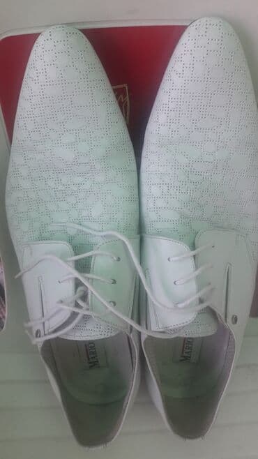 фирменная обувь из италии: Мужские туфли, 44, Б/у, цвет - Белый, Самовывоз — 2