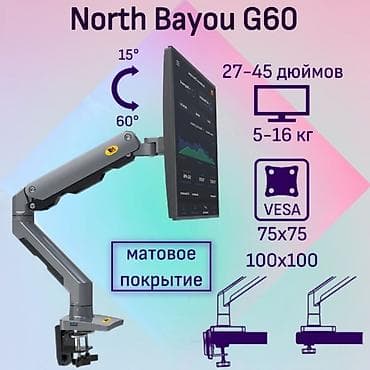 ТВ үчүн аксессуарлар: Продаю кронштейн ( крепление для монитора) NB G60 *Для мониторов от 27 — 1
