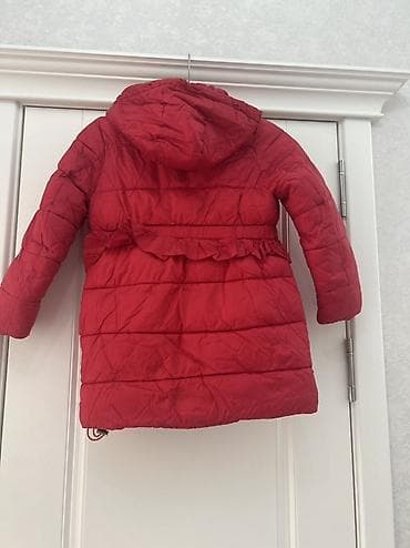 nike tech fleese: Детская зимняя куртка-пуховик, красная. Производство Корея. - Длина — 3