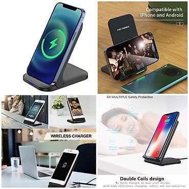 macbook mini: Зарядка БЕСПРОВОДНАЯ для смартфонов 2-в-1 (также для iPods, iWatch) — 1