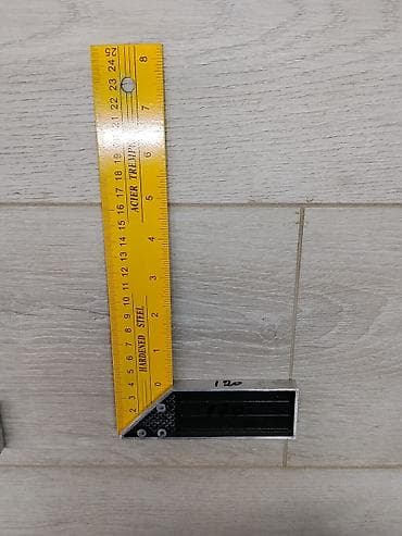 gp pointer: Угольник столярный металлический 200×120 мм - Материал: закалённая — 1