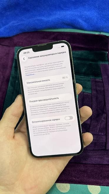 iphone plus: IPhone 13 Pro, Б/у, 128 ГБ, Черный, Чехол, Защитное стекло, 85 % — 7
