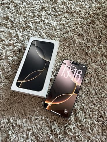 IPhone 16 Pro Max, Б/у, 256 ГБ, Natural Titanium, Коробка, 93 %