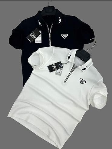 рубашка мужская летняя: Мужская футболка, S, M, L, Emporio Armani, Новый, Платная доставка — 1