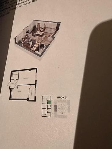 Кыймылсыз мүлк: 1 бөлмө, 37 м², Элитка, 6 кабат, Даяр ПСО (өзү оңдоп түзөтүп бүтүү үчүн) — 3