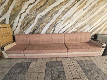 кожаный диван трансформер: Модульный диван, Б/у — 1