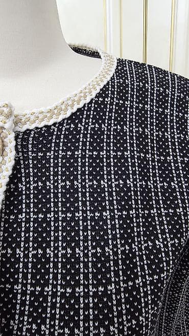 двойка пиджак: Костюм с юбкой, Модель юбки: Прямая, Миди, Пиджак, S — 4