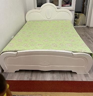 Кровати: Двуспальная кровать за 8700 сом без матраса, очень хорошем состоянии! — 3