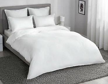 варенья: Белый комплект постельного белья 100% хлопка (промытый/варёный хлопок — 1