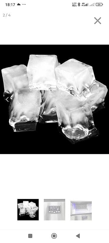 Кафелер, ресторандар үчүн: Ледогенератор Roal для кубиков льда - Тип льда: прозрачные кубики - — 2