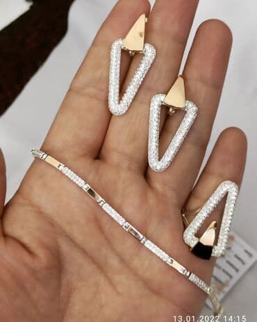 эксклюзивные свадебные пригласительные: Серебряный комплект+ Браслет Серебро пробы 925 Серебро напыление — 4