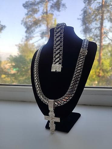 цепочки на шею: Массивный мужской комплект из серебра 925 пробы — выбор для тех, кто — 4