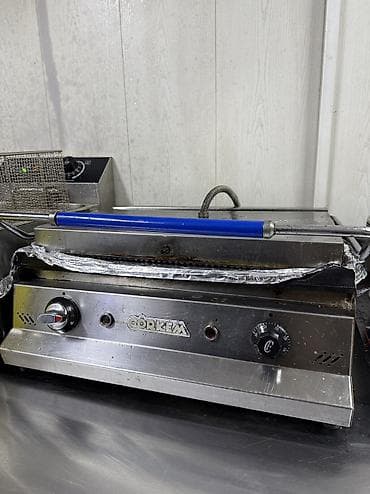 шашлык: Профессиональный контактный электрический гриль с рифлёными чугунными — 2