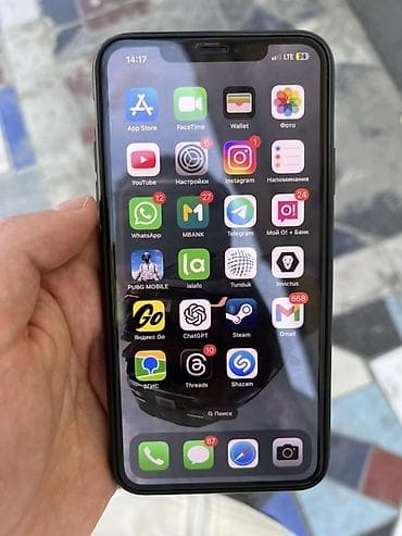 IPhone 17 Pro Max, Б/у, 64 ГБ, Черный, Защитное стекло, 71 %