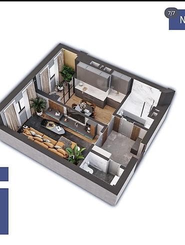 Продажа квартир: 2 комнаты, 40 м², Элитка, 12 этаж, Готовая ПСО (под самоотделку) — 7