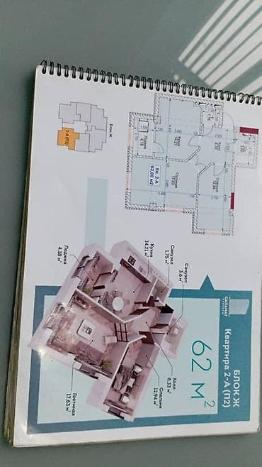 двух уровневая квартира: 2 комнаты, 62 м², Элитка, 1 этаж, Готовая ПСО (под самоотделку) — 3