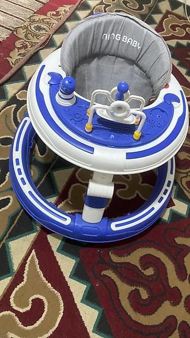 одеяло на выписку: Ходунки для малышей NING BABY - Круглая устойчивая база с защитным — 2