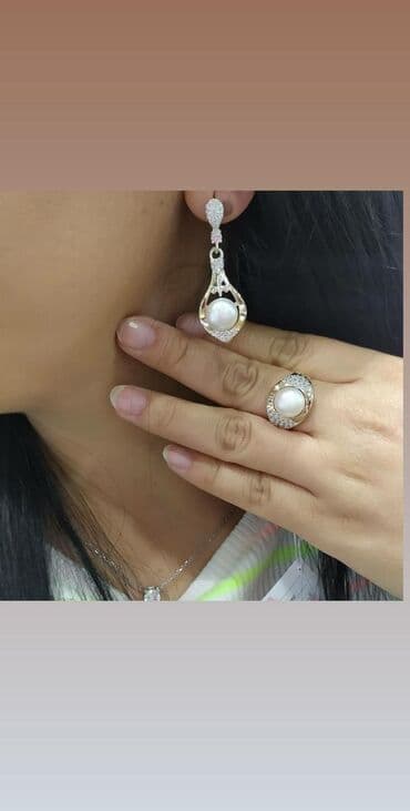 свадебные наборы ручной: Набор украшений, Проба 925, Женские, Новый — 11