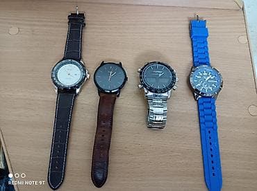 парные часы: Набор из 4 мужских наручных часов: 1) Fossil — минималистичный — 1