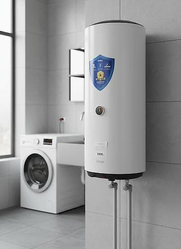 Накопительный водонагреватель Объем бака: 80 л, Haier, Эмалированная сталь, Новый