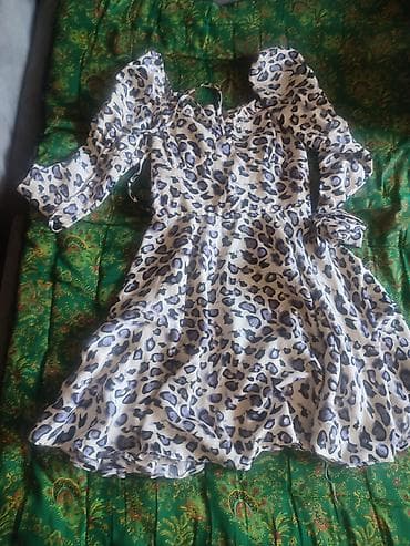 travis scott: Повседневное платье, Короткая модель, Полиэстер, M — 1