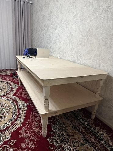 Детская мебель: Деревянный стол/платформа большого формата. - Материал: массив — 2