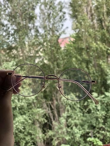 Очки: Круглые очки в винтажном стиле - Оправа: тонкий металлический обод — 2