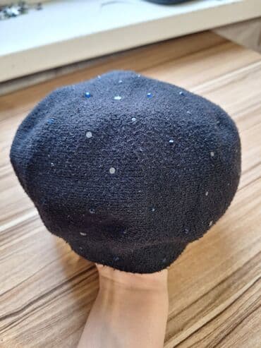 брендовые вещи оригинал: Шапка, Беретка, Шерсть, Со стразами — 3
