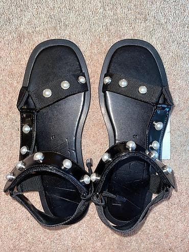 сандал: Босоножки, 38, 39, Zara, Новый, цвет - Черный, Самовывоз — 2