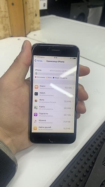 набор 6 в 1 apple: IPhone 6, 128 ГБ, Space Gray, 91 % — 3