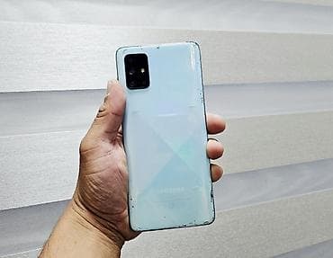 s20 note: Samsung Galaxy A71, Б/у, 128 ГБ, цвет - Синий, 2 SIM, 1 SIM — 6