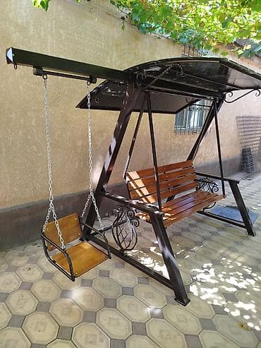 качели подвесные: Садовые качели Металл, Со спинкой, С крышей — 5