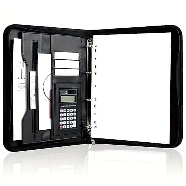 Портфели: Портфолио-органайзер A4 с кольцевым механизмом и калькулятором - — 1