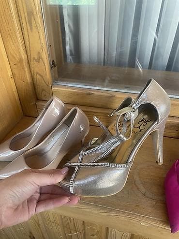 высокие каблуки: Нарядные женские туфли на высоком каблуке. - Модель 1 — 1