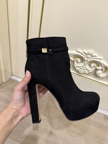 черные замшевые ботильоны: Ботильоны замша натуральная, размер 37, в отличном состоянии — 3