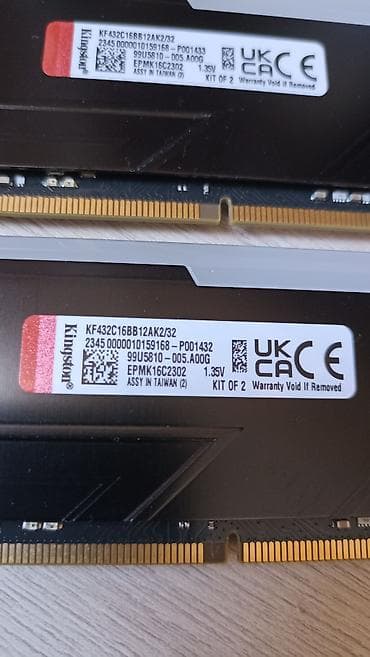 kingston fury: Оперативная память (RAM) для ПК, Б/у, Kingston Fury, 32 ГБ, DDR4, 3200 МГц — 4