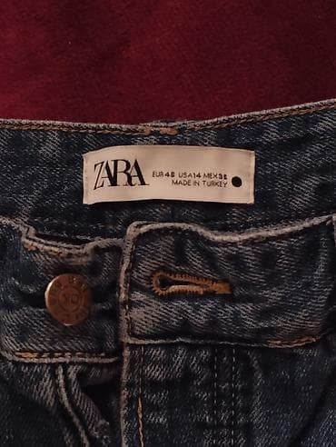 Отдам даром: Джинсы ZARA, классическая модель из плотного денима синего индиго с — 2